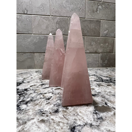 Rose Quartz Obelisks