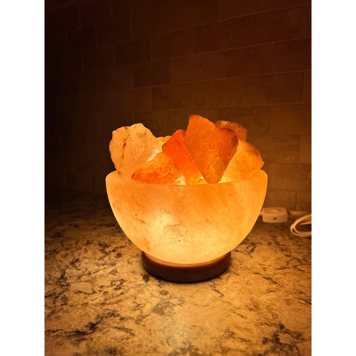 Himalayan Salt Bowl of Fire Lamp