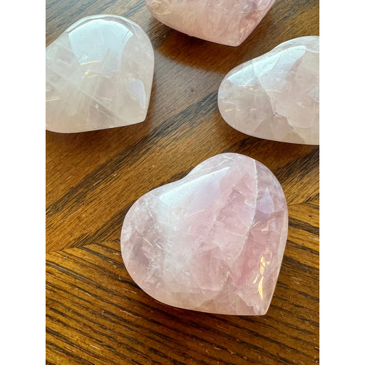 Rose Quartz Heart Stones