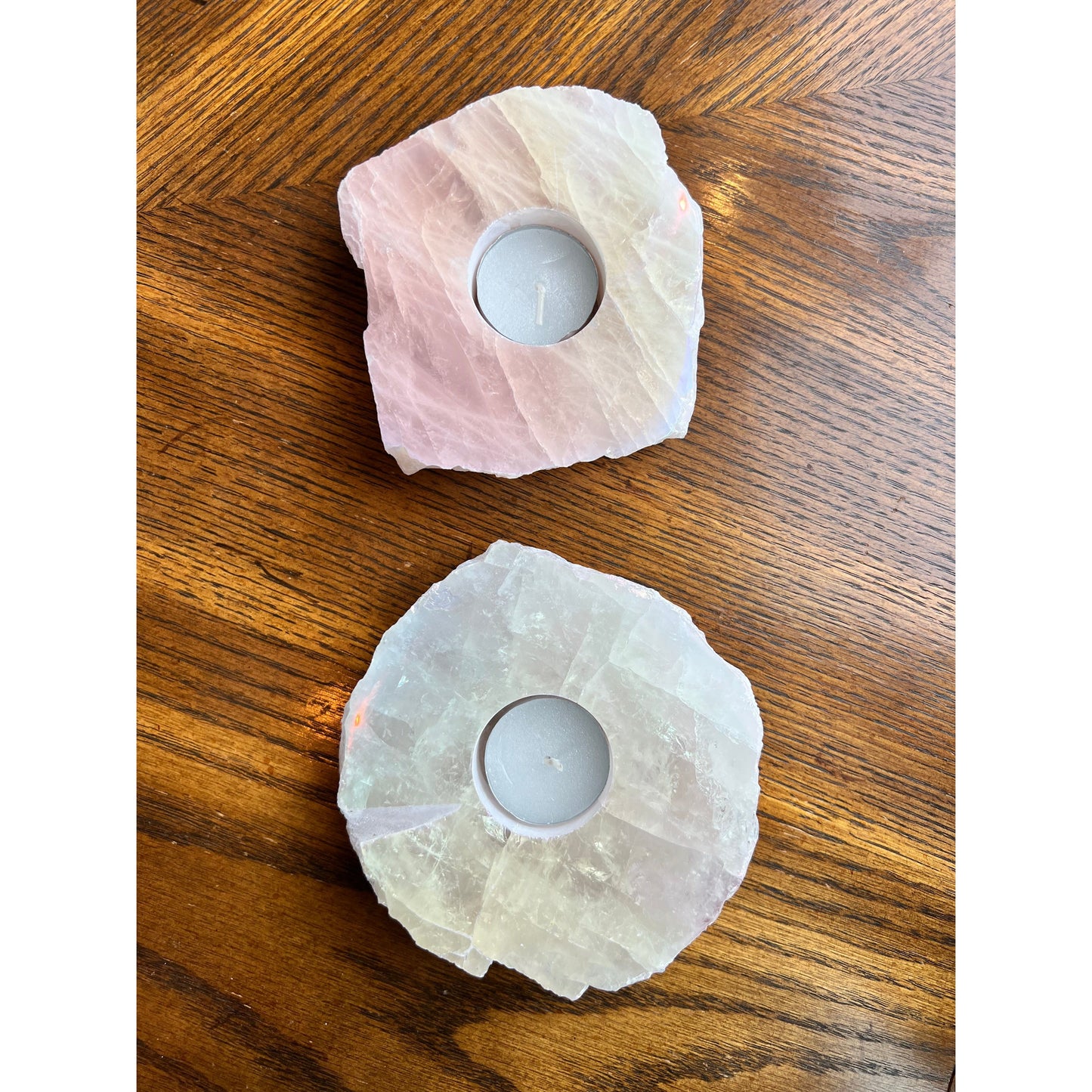 Rose Quartz Angel Aura Candle Holder